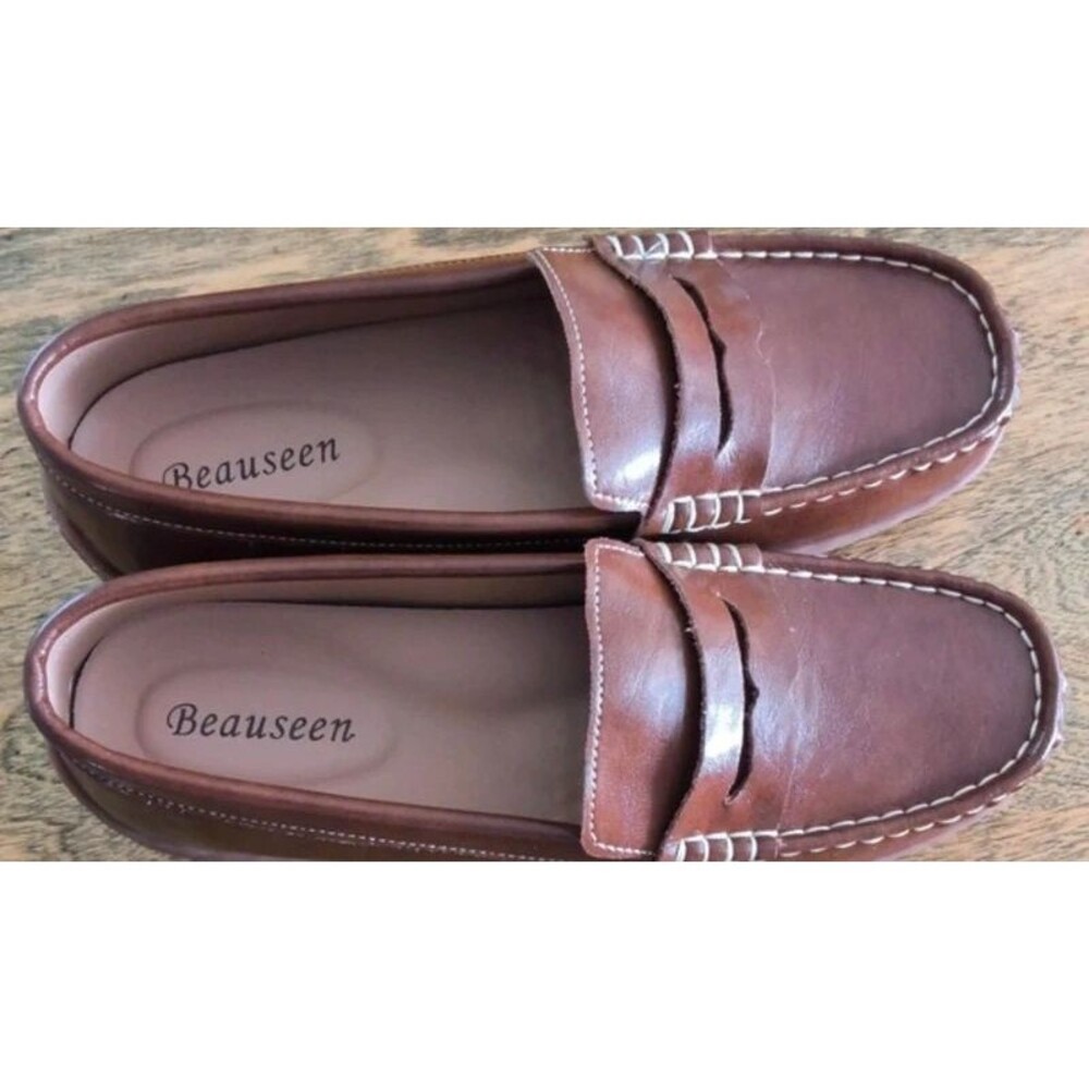Mocasines Beauseen de cuero Genuino Premium Nuevos Talla 7.5 - Picture 3 of 3
